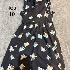Tea Collection Black Dress with Butterfly Print 10